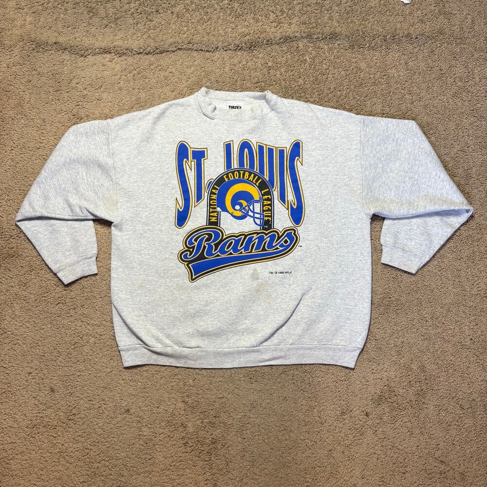 Vintage St Louis Rams NFL Football Sweatshirt Crewneck Mens Sz XL‎ 1996